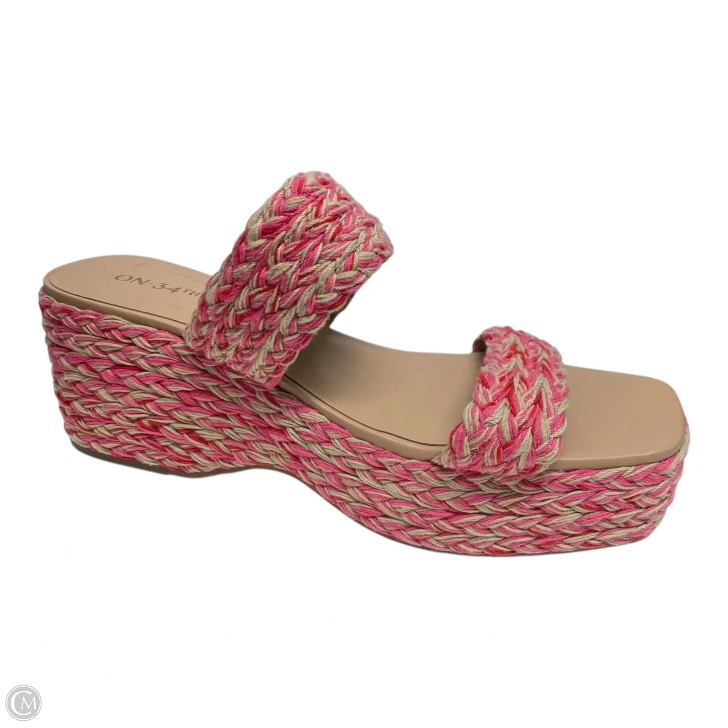 Sandals Heels Platform By On 34th In Pink & Tan, Size: 9.5