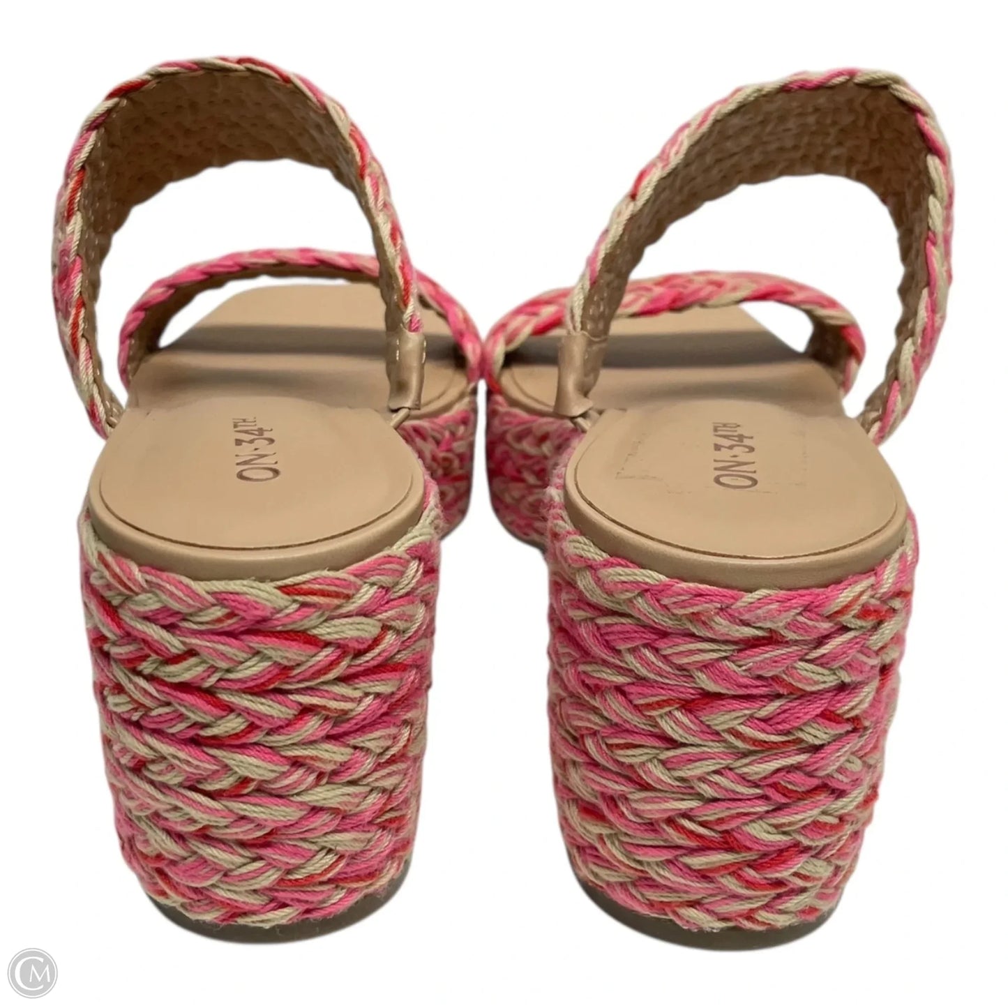 Sandals Heels Platform By On 34th In Pink & Tan, Size: 9.5