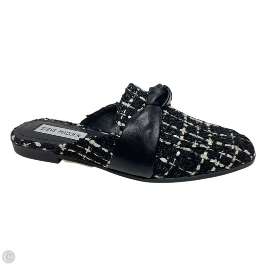 Shoes Flats By Steve Madden In Black & Cream, Size: 6.5