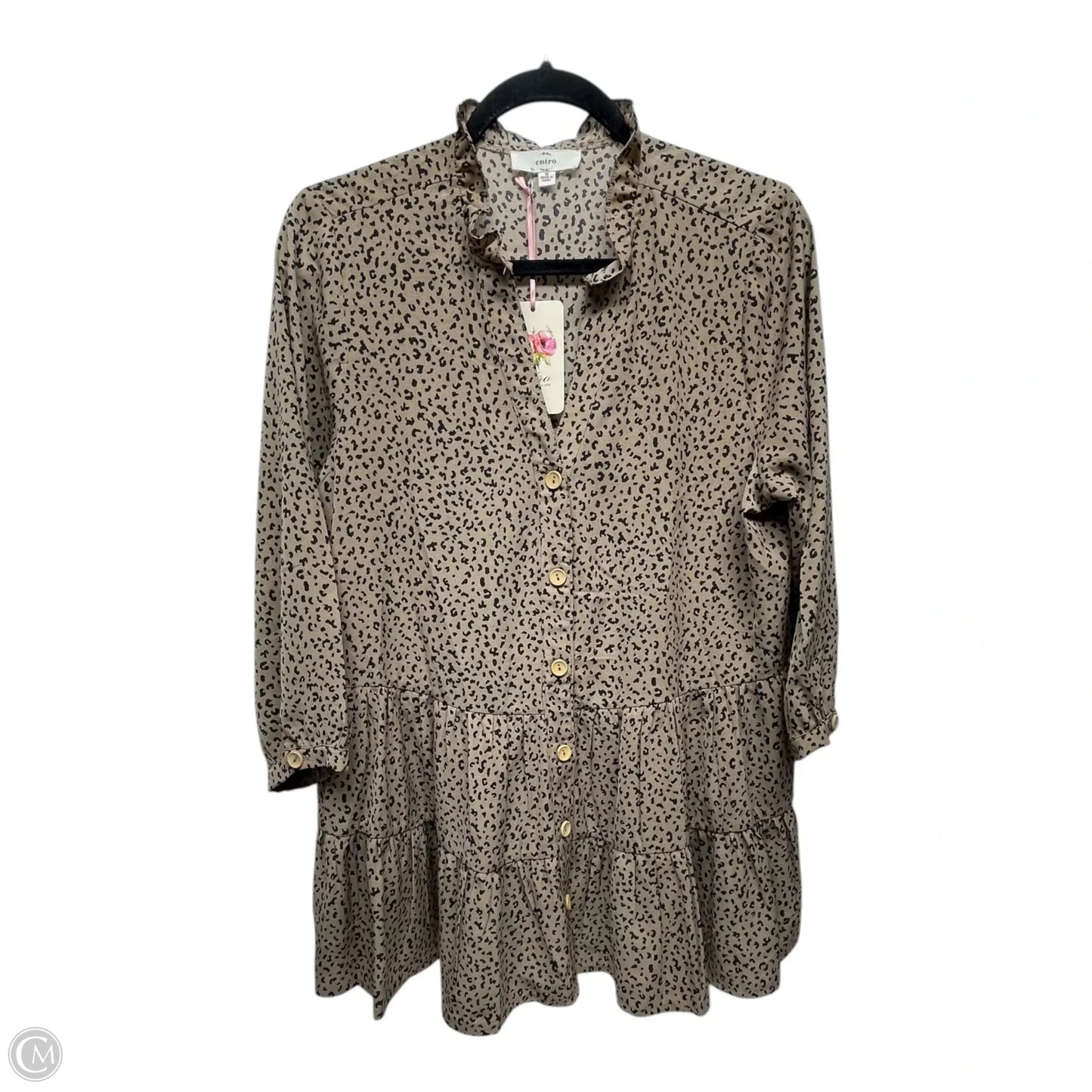 Top 3/4 Sleeve By Entro In Animal Print, Size: M
