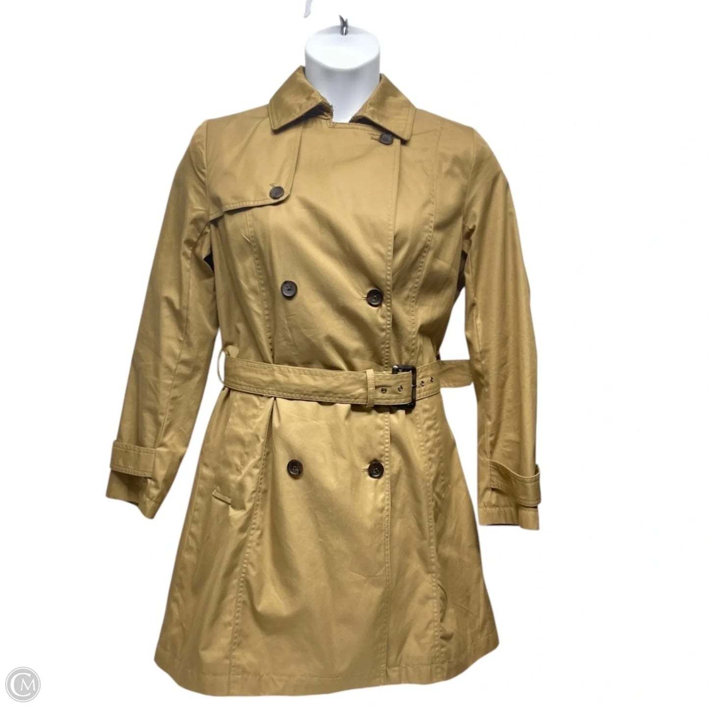 Coat Trench Coat By Banana Republic In Tan, Size: M