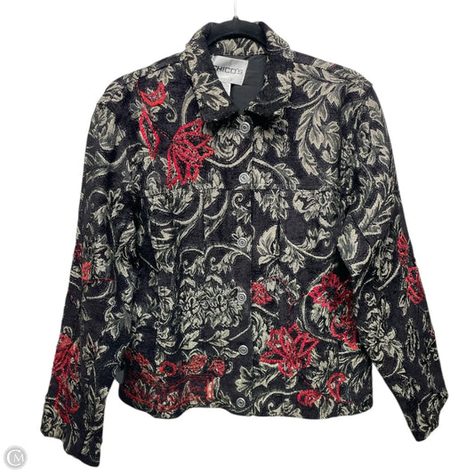 Jacket Other By Chicos In Multi-colored, Size: M
