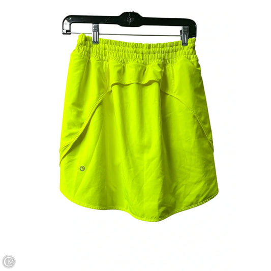 Athletic Skort By Lululemon In Yellow, Size: S