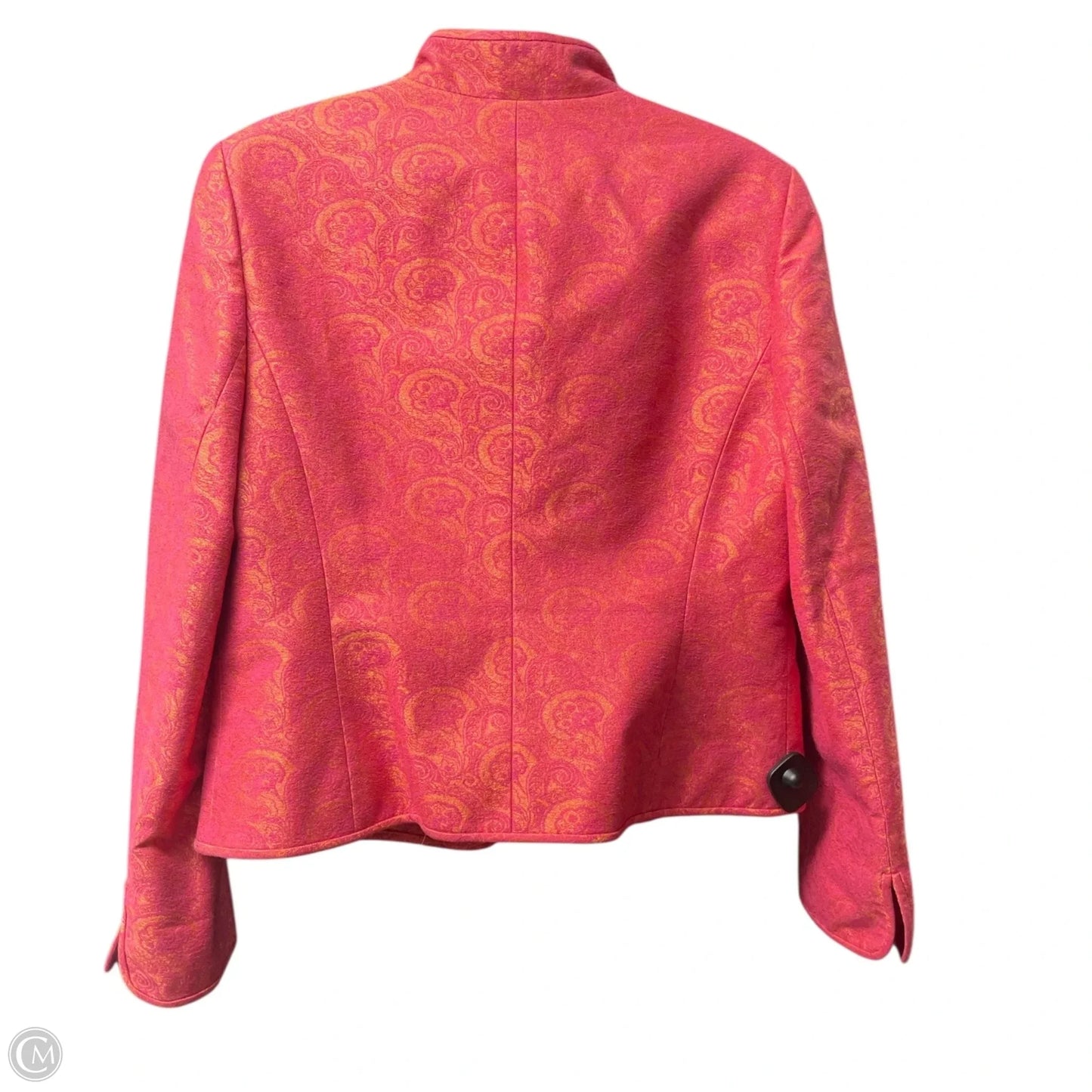Blazer By Ellen Tracy In Orange & Pink, Size: 12
