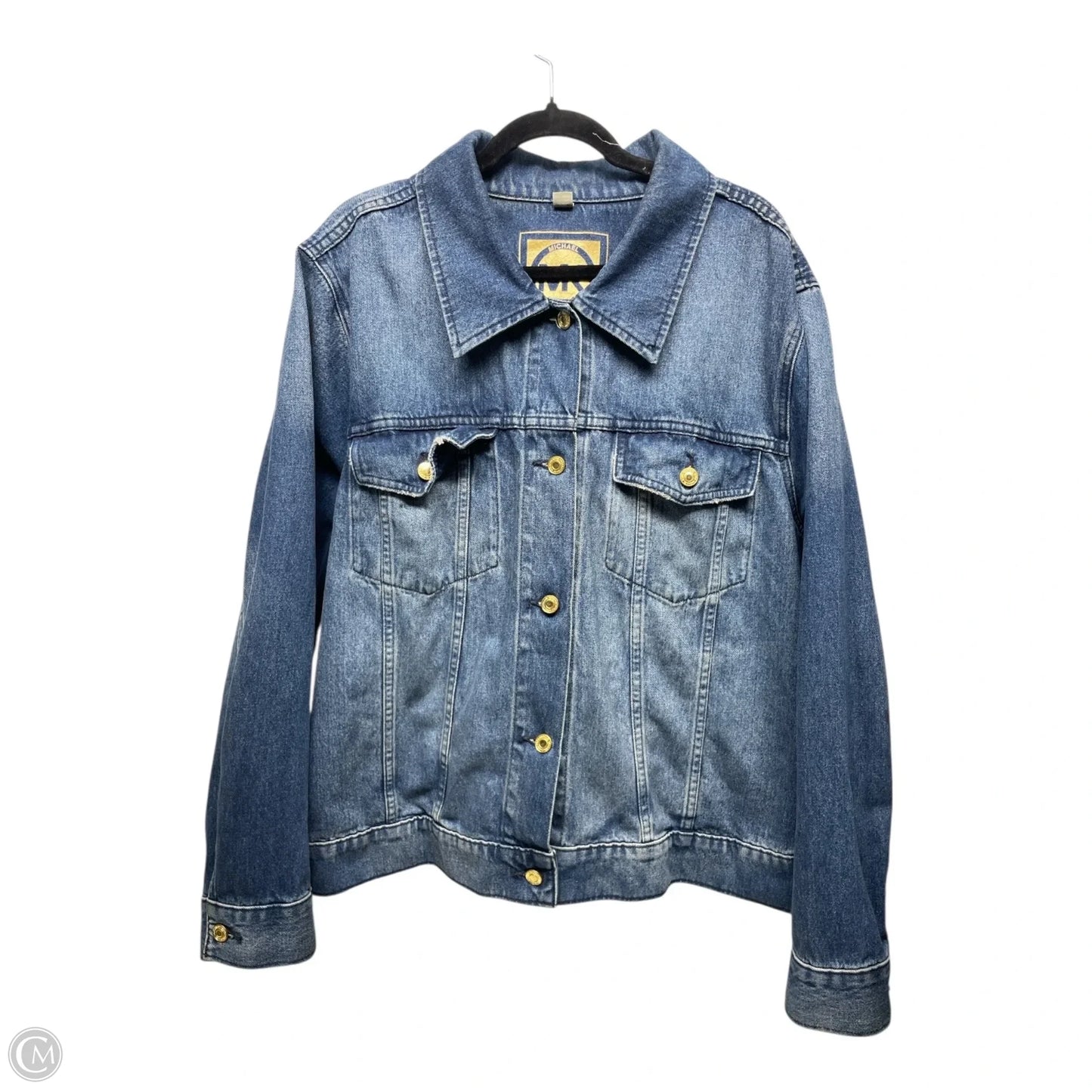 Jacket Denim By Michael By Michael Kors In Blue Denim, Size: 3x