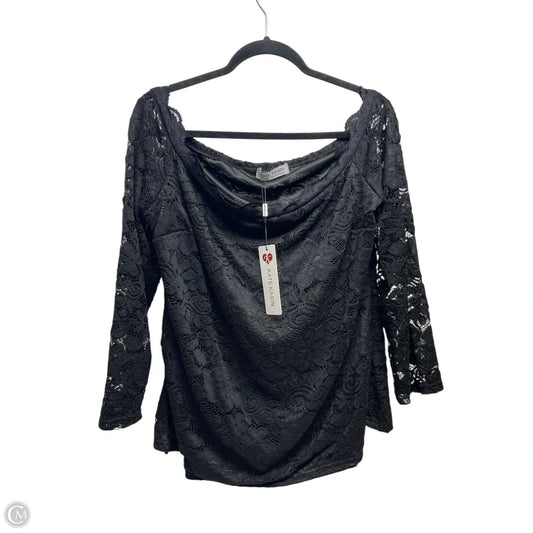 Top Long Sleeve By Kate Kasin In Black, Size: 2x