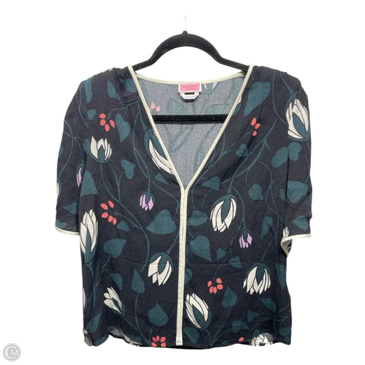 Top Short Sleeve Designer By Kate Spade In Floral Print, Size: S