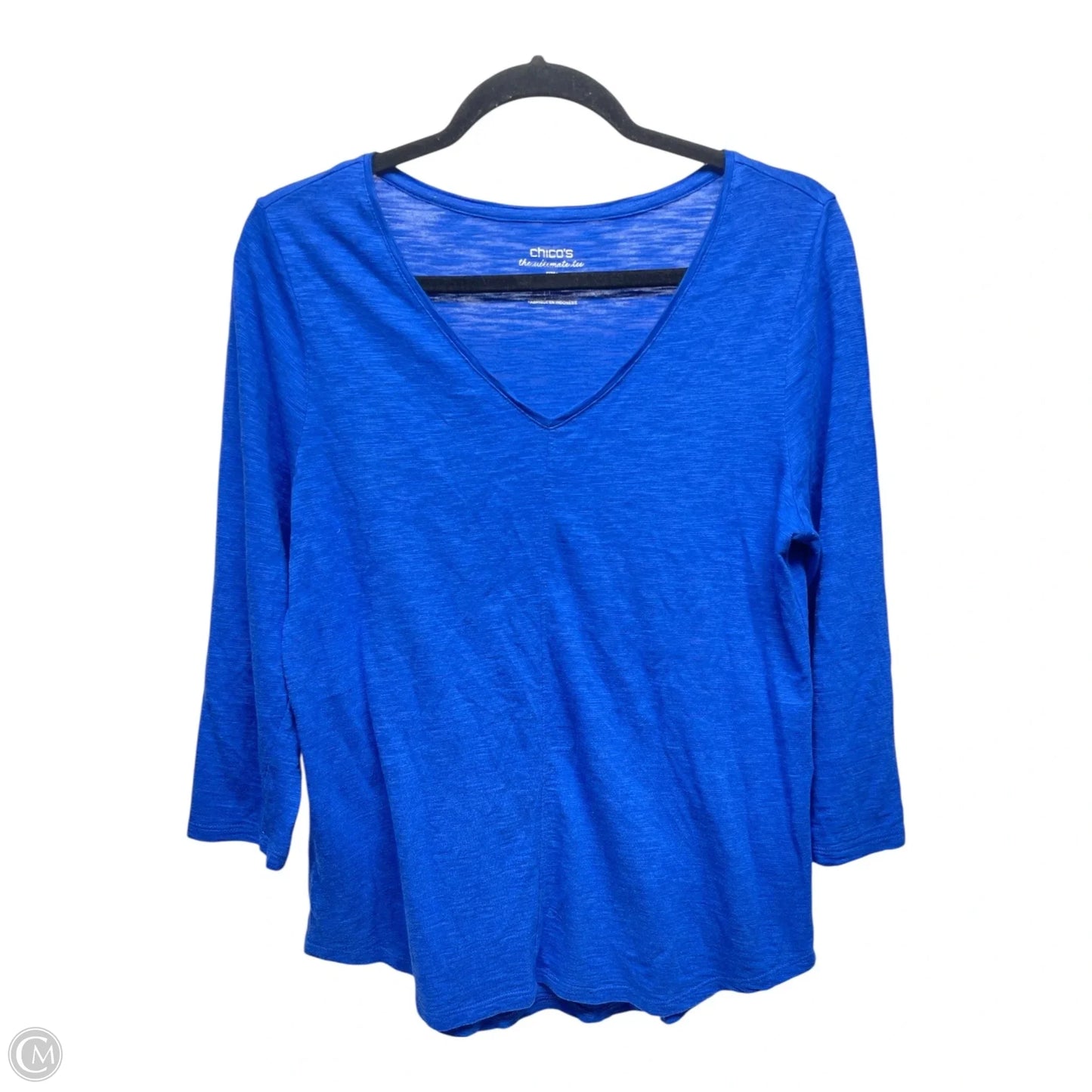 Top Long Sleeve By Chicos In Blue, Size: M