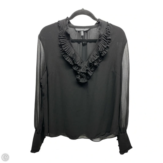 Blouse Long Sleeve By White House Black Market In Black, Size: 14p