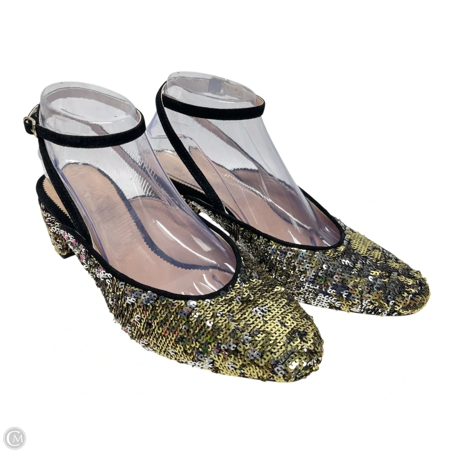 Shoes Heels Block By J. Crew In Gold & Silver, Size: 8