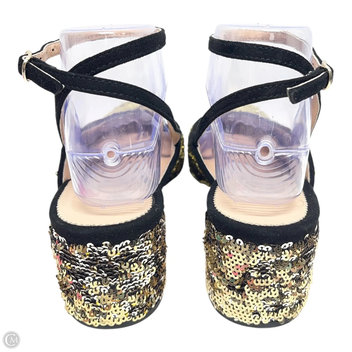 Shoes Heels Block By J. Crew In Gold & Silver, Size: 8