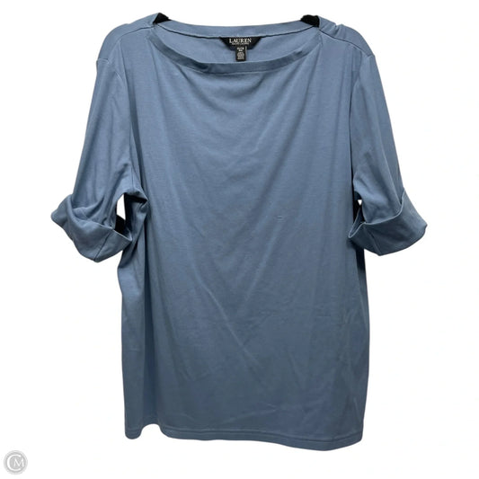 Top Short Sleeve By Lauren By Ralph Lauren In Blue, Size: 2x