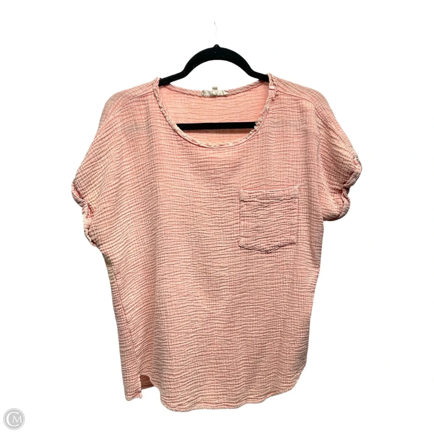 Top Short Sleeve By Rag And Bone In Peach, Size: S