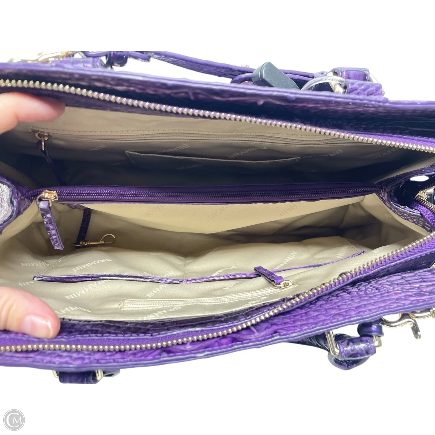 Handbag Designer By Brahmin, Size: Medium