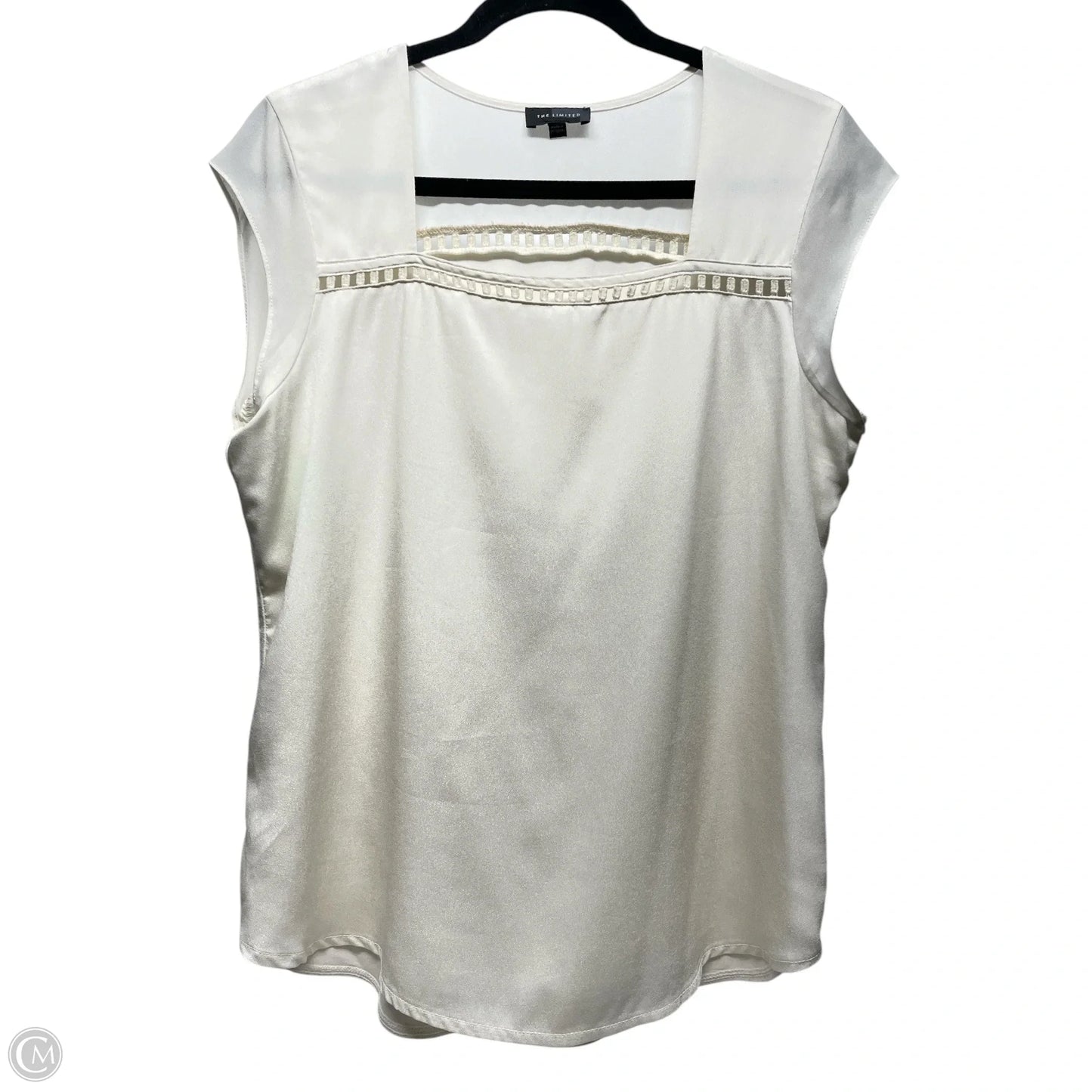 Top Sleeveless By Limited In Cream, Size: L