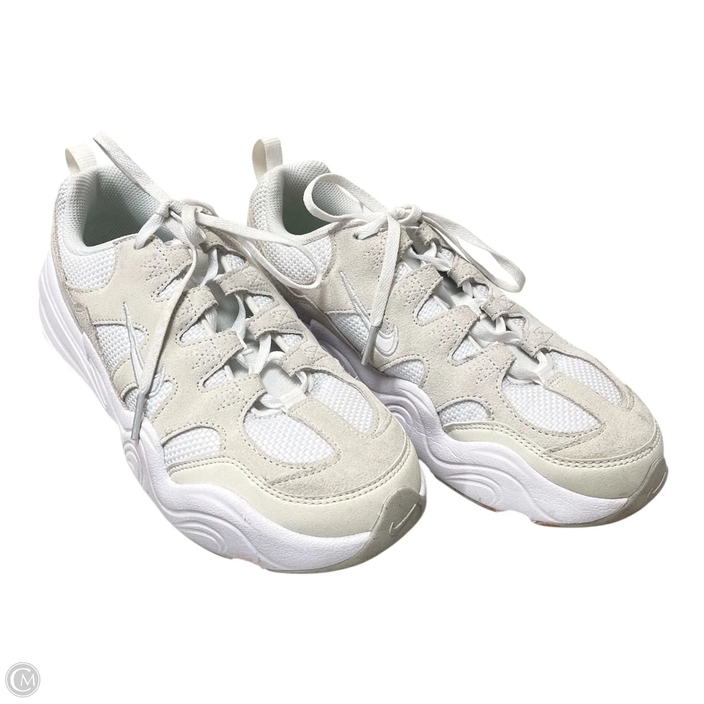 Shoes Sneakers By Nike In Tan & White, Size: 8