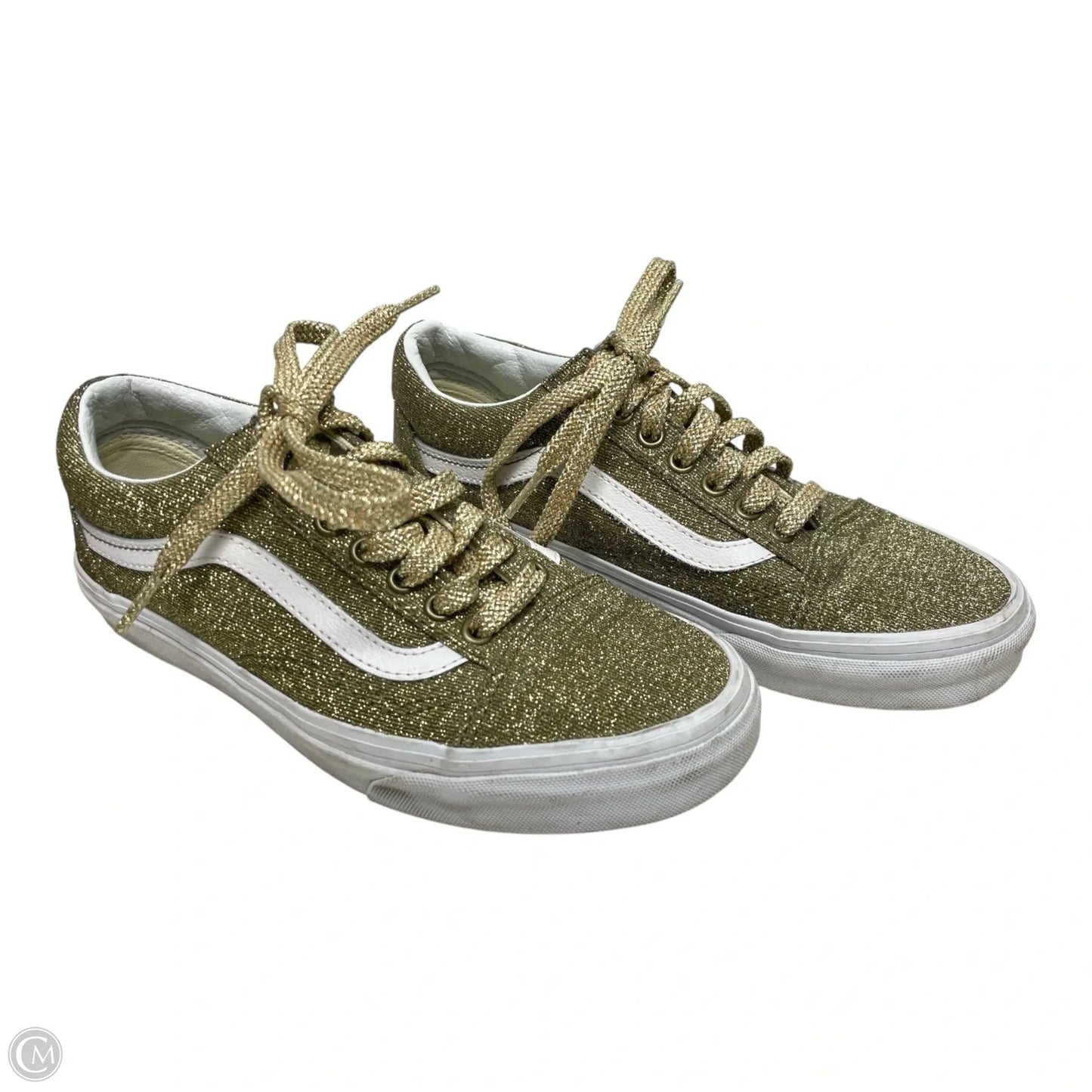Shoes Sneakers By Vans In Gold, Size: 8