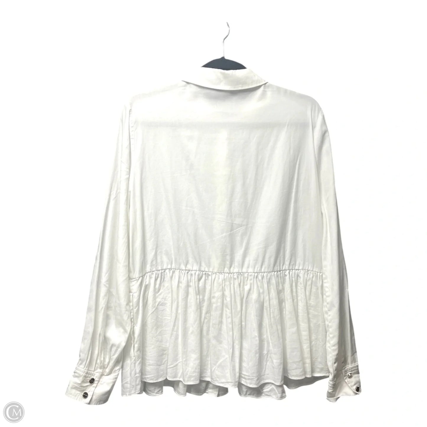 Top Long Sleeve By Ted Baker In White, Size: 4