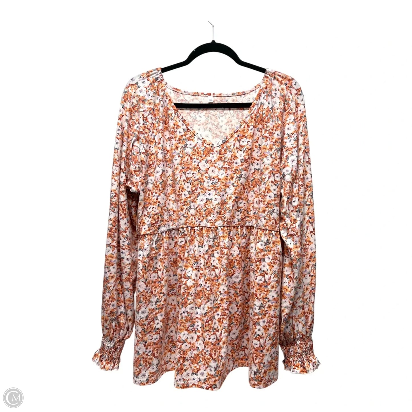 Top Long Sleeve By Clothes Mentor In Floral Print, Size: 2x