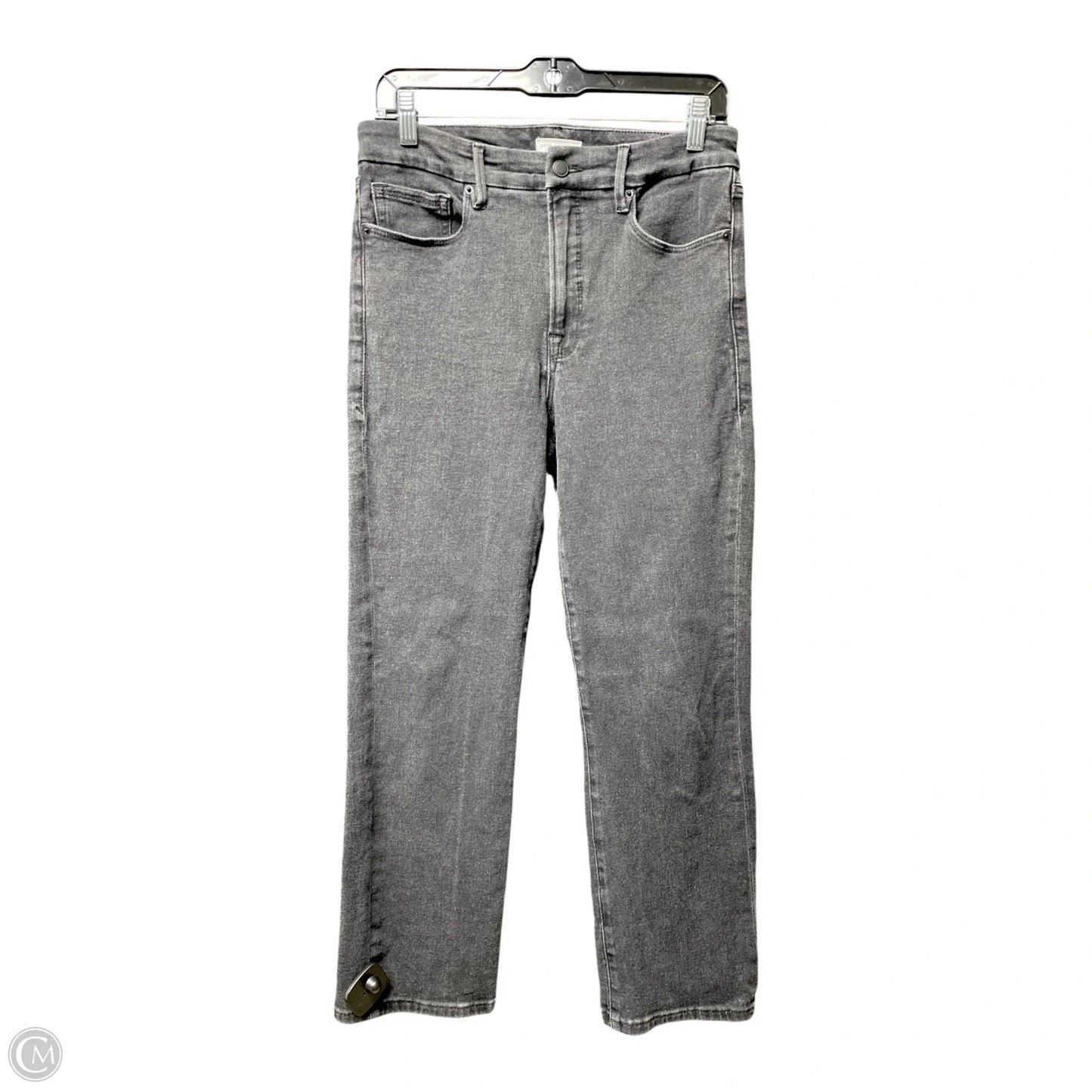Jeans Straight By Good American In Black Denim, Size: 10