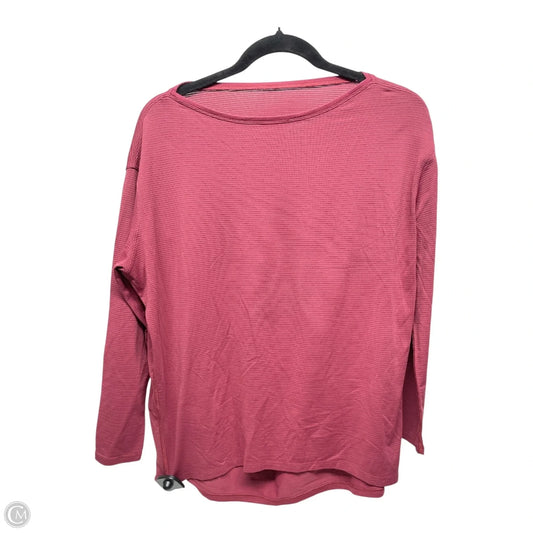 Athletic Top Long Sleeve Crewneck By Lululemon In Red, Size: S