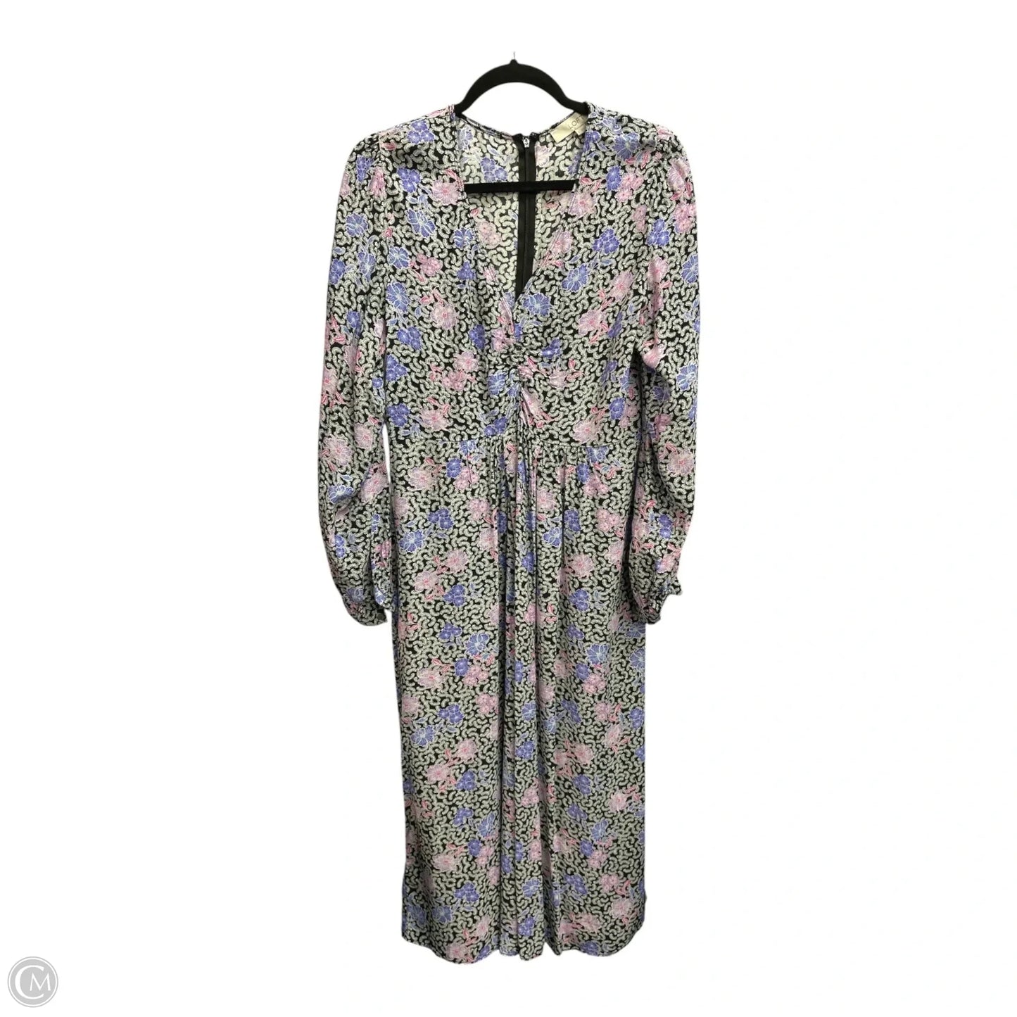 Dress Casual Midi By Loft In Floral Print, Size: 4