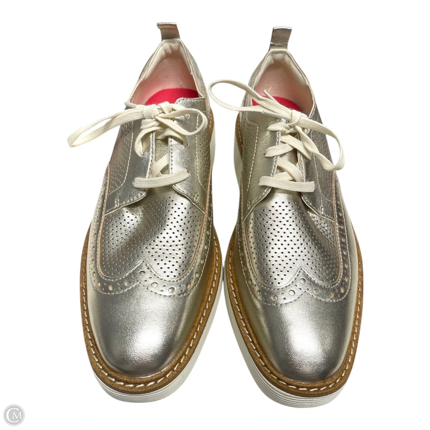 Shoes Heels Platform By Cole-haan In Silver, Size: 7