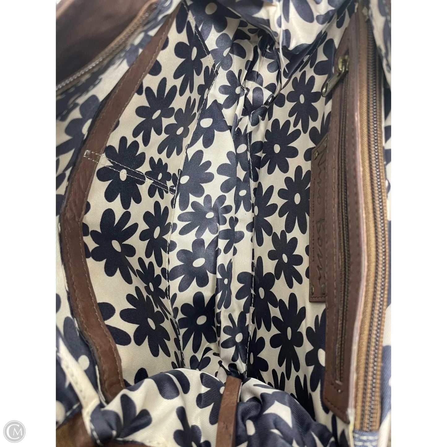 Handbag Leather By Cmc, Size: Medium