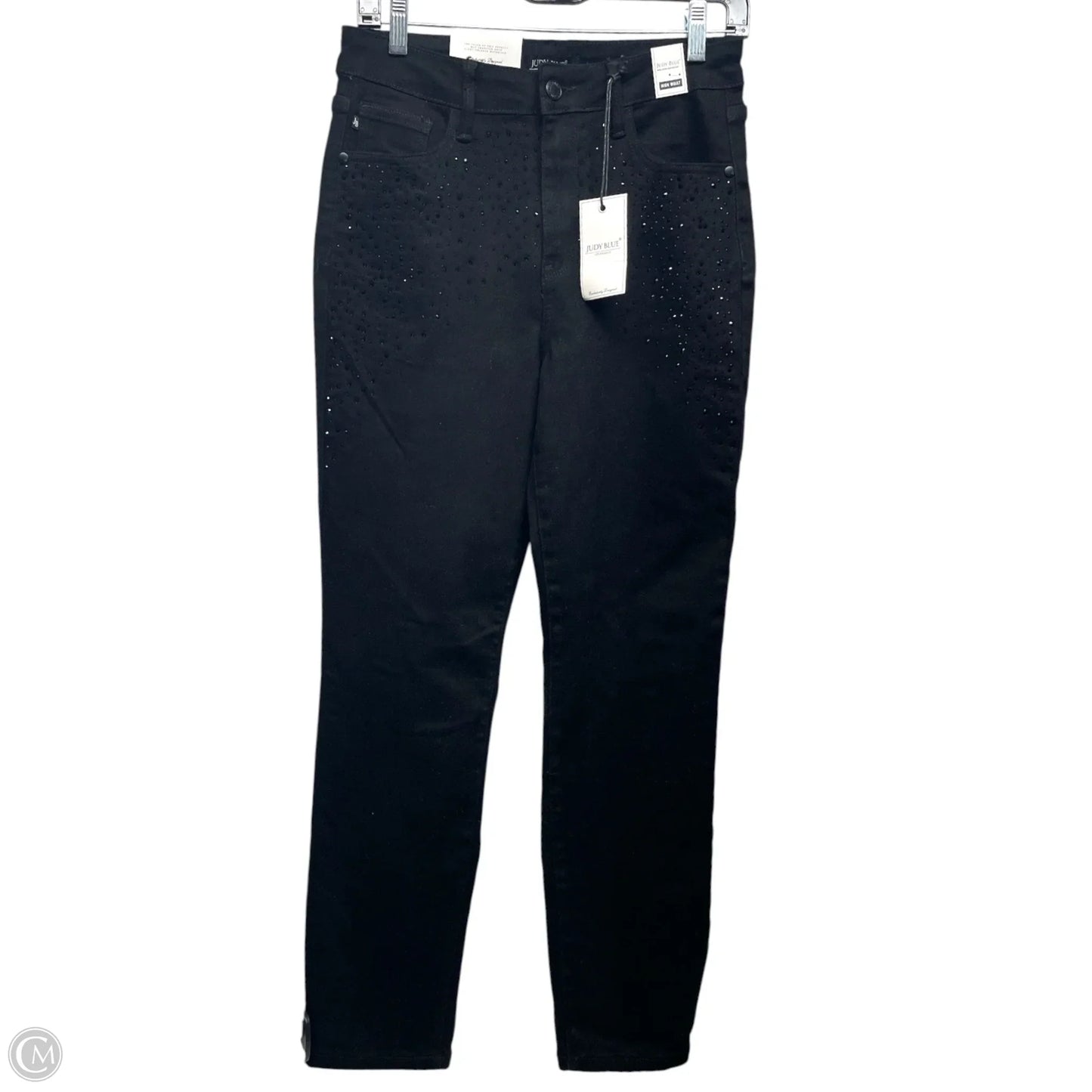 Jeans Straight By Judy Blue In Black Denim, Size: 4