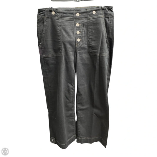 Jeans Wide Leg By Chicos In Black Denim, Size: 10p