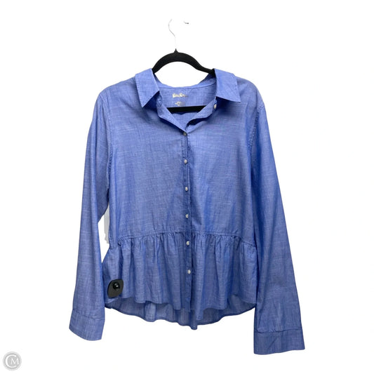 Top Long Sleeve Designer By Lilly Pulitzer In Blue, Size: L