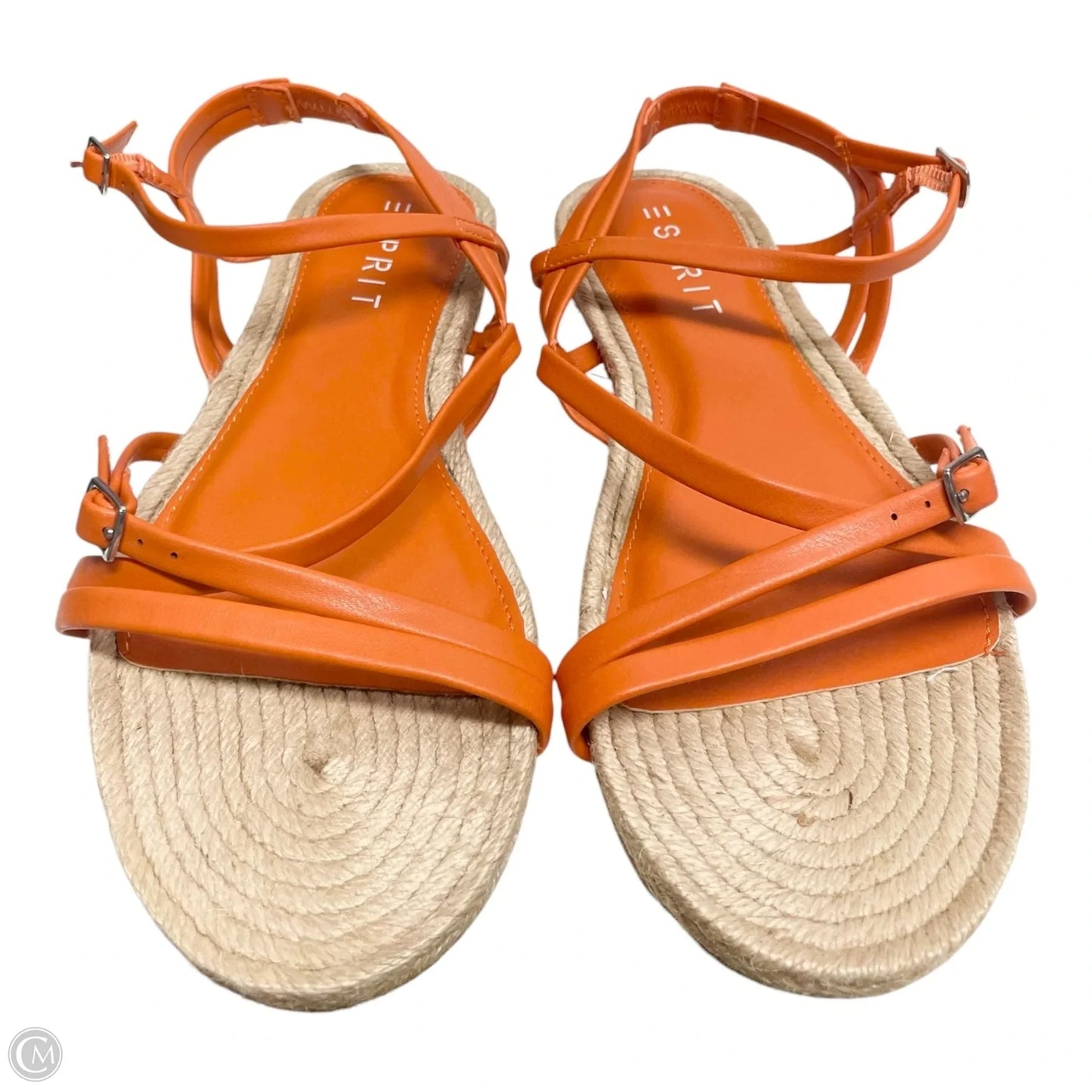 Sandals Flats By Esprit In Orange & Tan, Size: 9