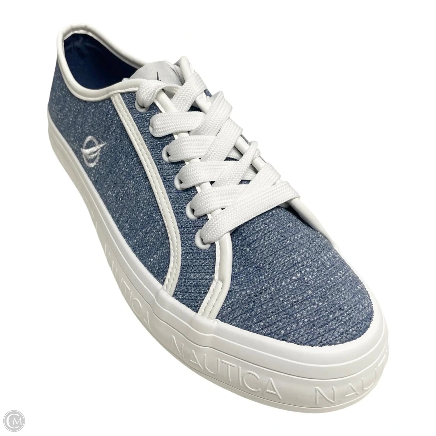 Shoes Sneakers By Nautica In Blue & White, Size: 9