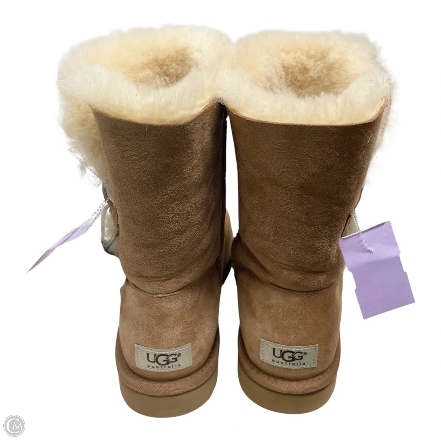 Boots Designer By Ugg In Brown & Cream, Size: 9
