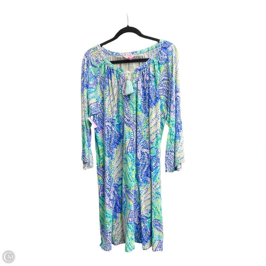 Dress Casual Short By Lilly Pulitzer In Blue & Green, Size: Xl