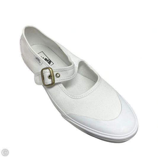 Shoes Flats By Vans In White, Size: 9