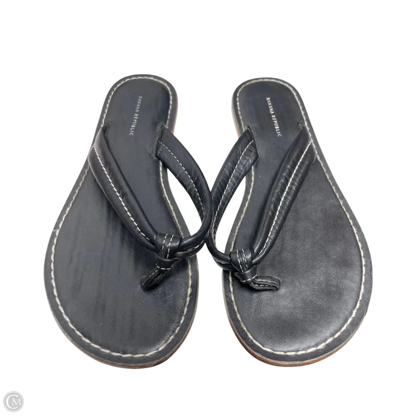 Sandals Flip Flops By Banana Republic In Black, Size: 6