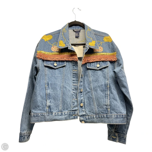 Jacket Denim By Baccini In Blue Denim, Size: L