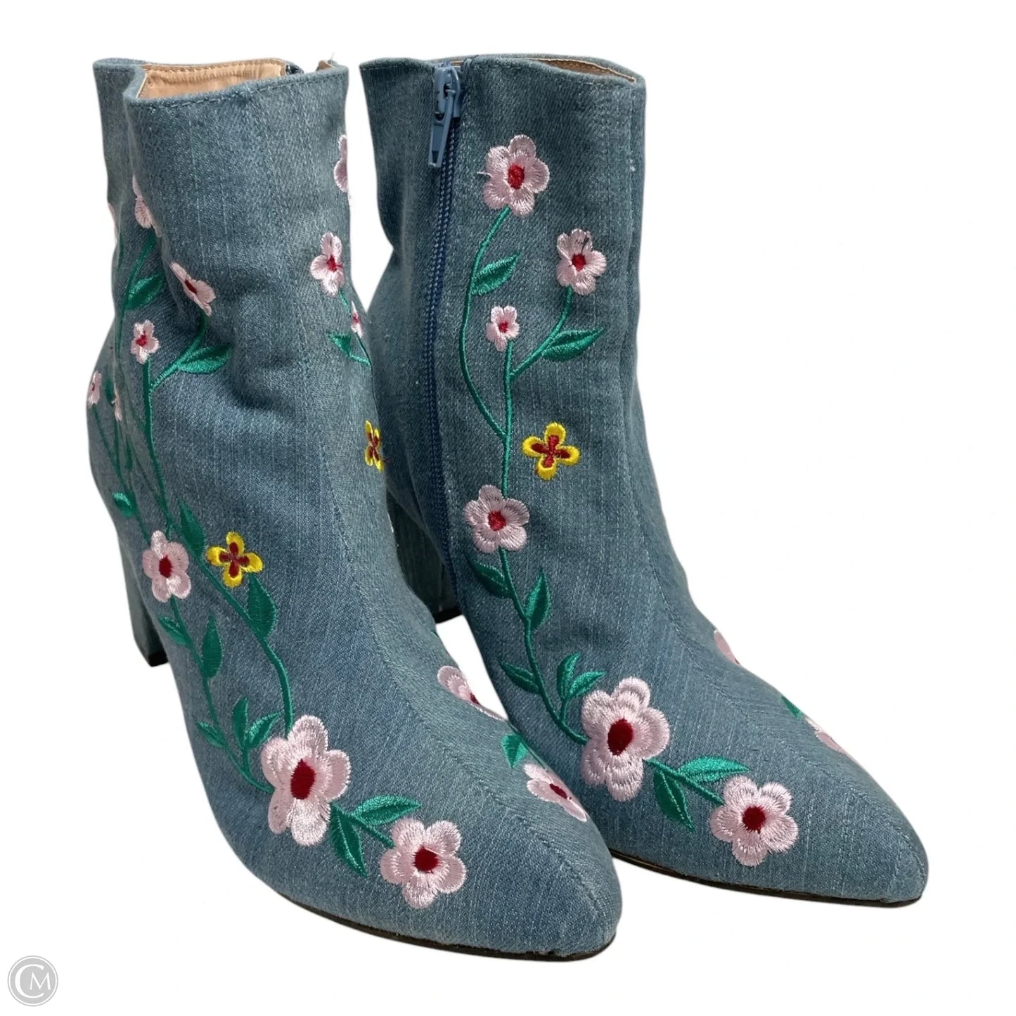 Boots Ankle Heels By CHASE + CHLOE  In Floral Print, Size: 7.5