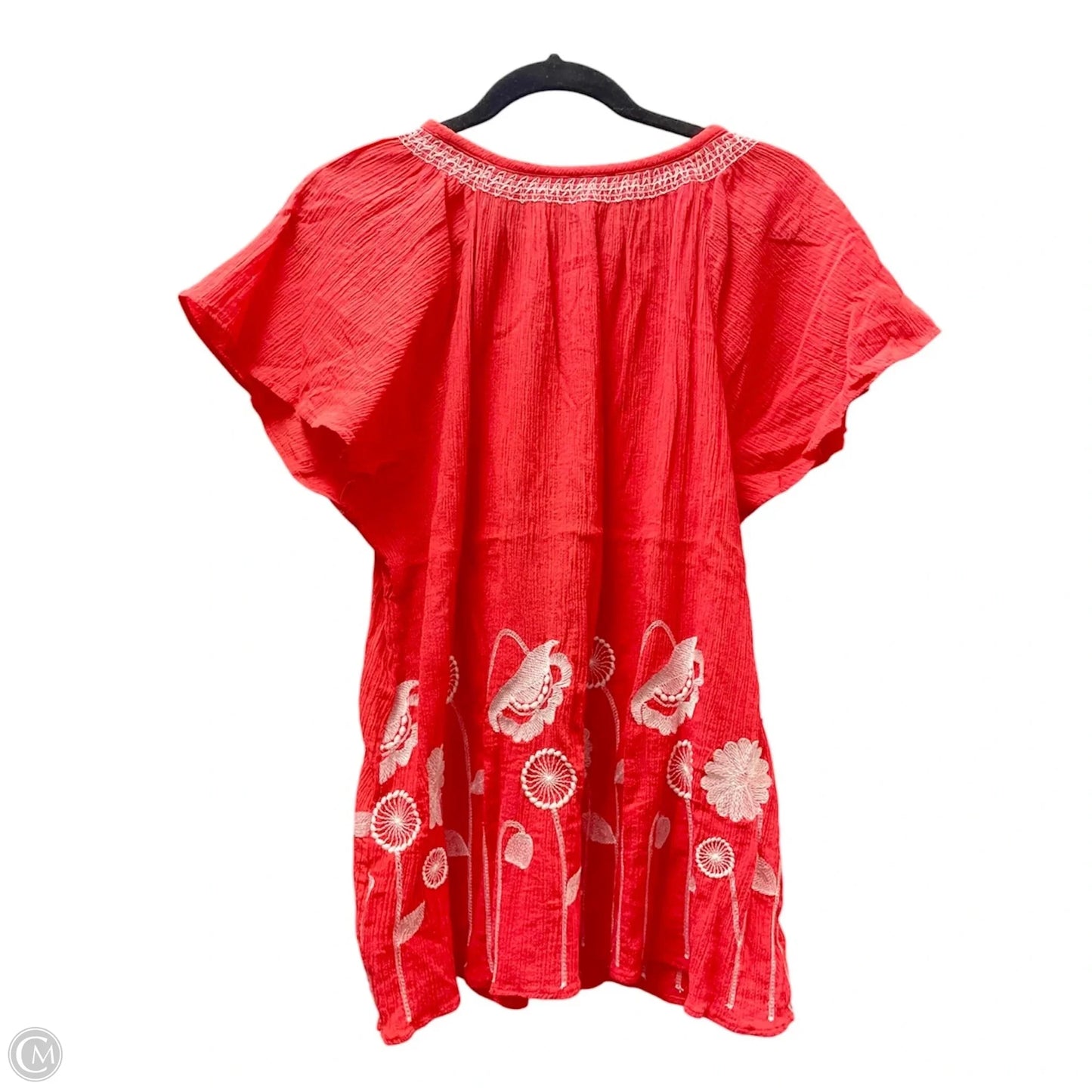 Top Short Sleeve By Talbots In Floral Print, Size: L