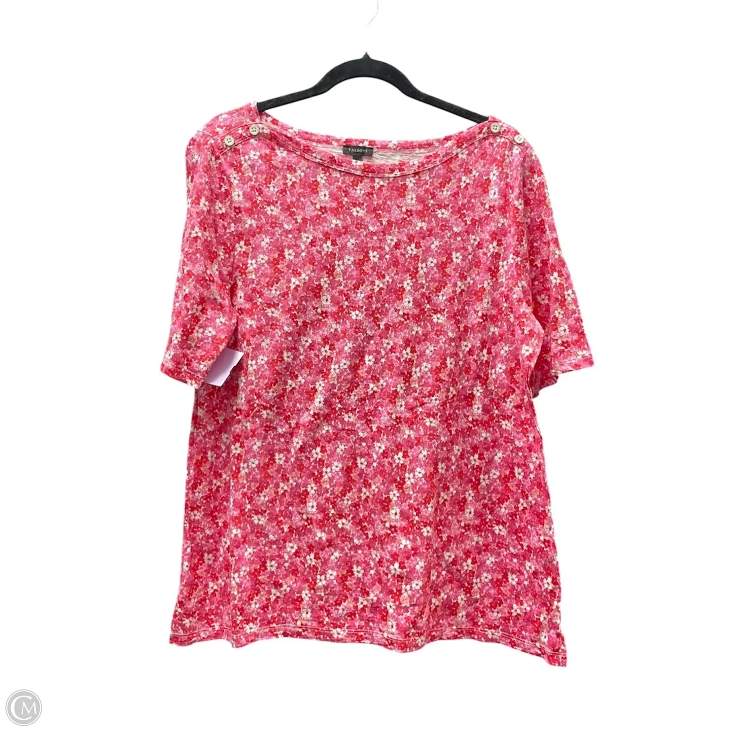 Top Short Sleeve By Talbots In Floral Print, Size: L