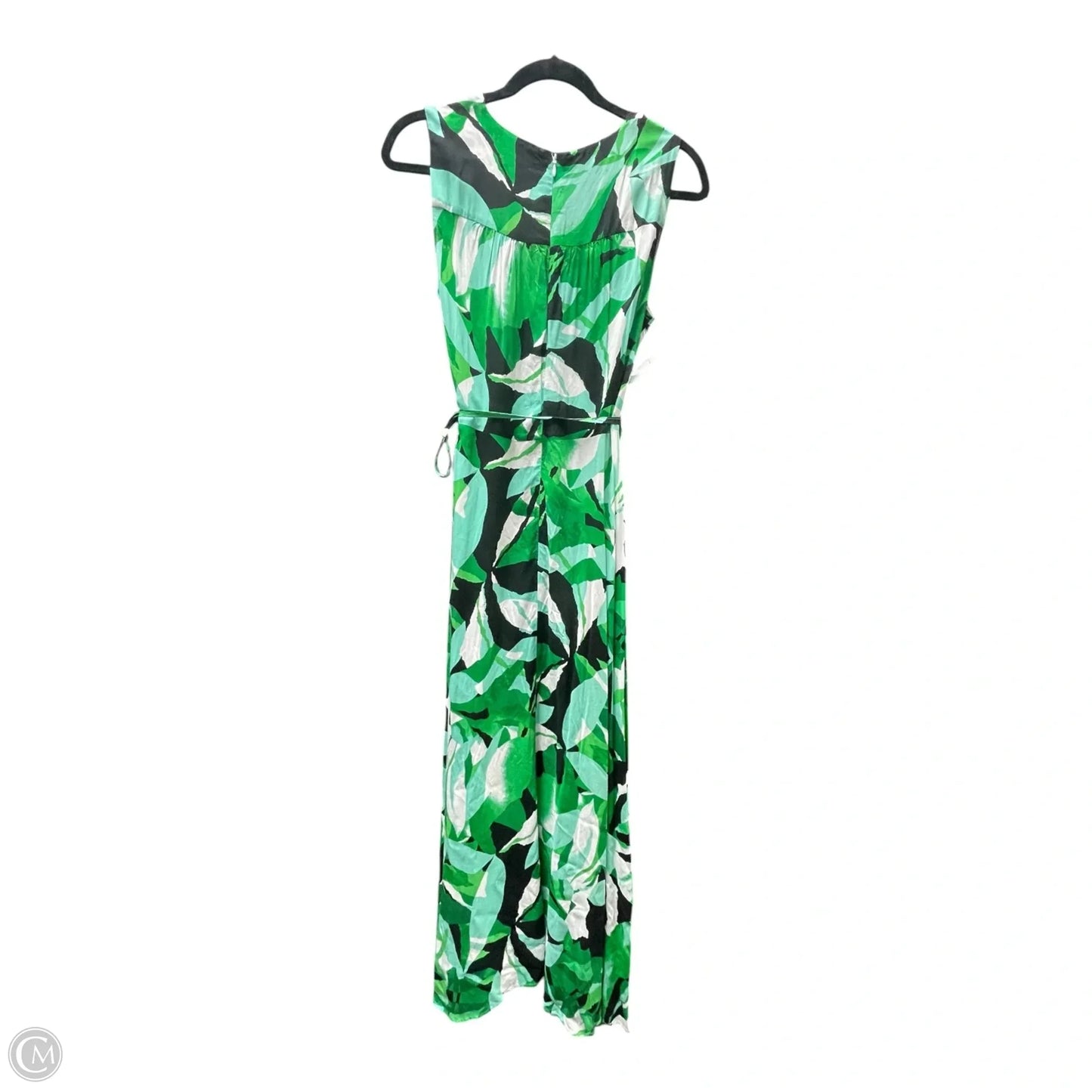 Dress Casual Maxi By Calvin Klein In Black & Green, Size: 8