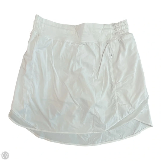 Athletic Skort By Lululemon In White, Size: 8