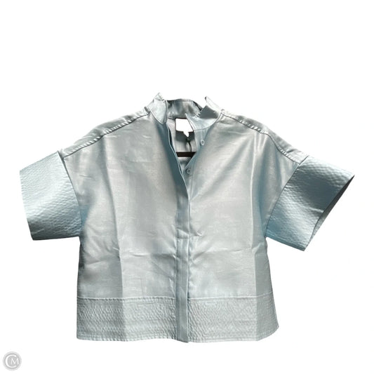 Blouse Short Sleeve By Tuckernuck In Blue, Size: Xxs