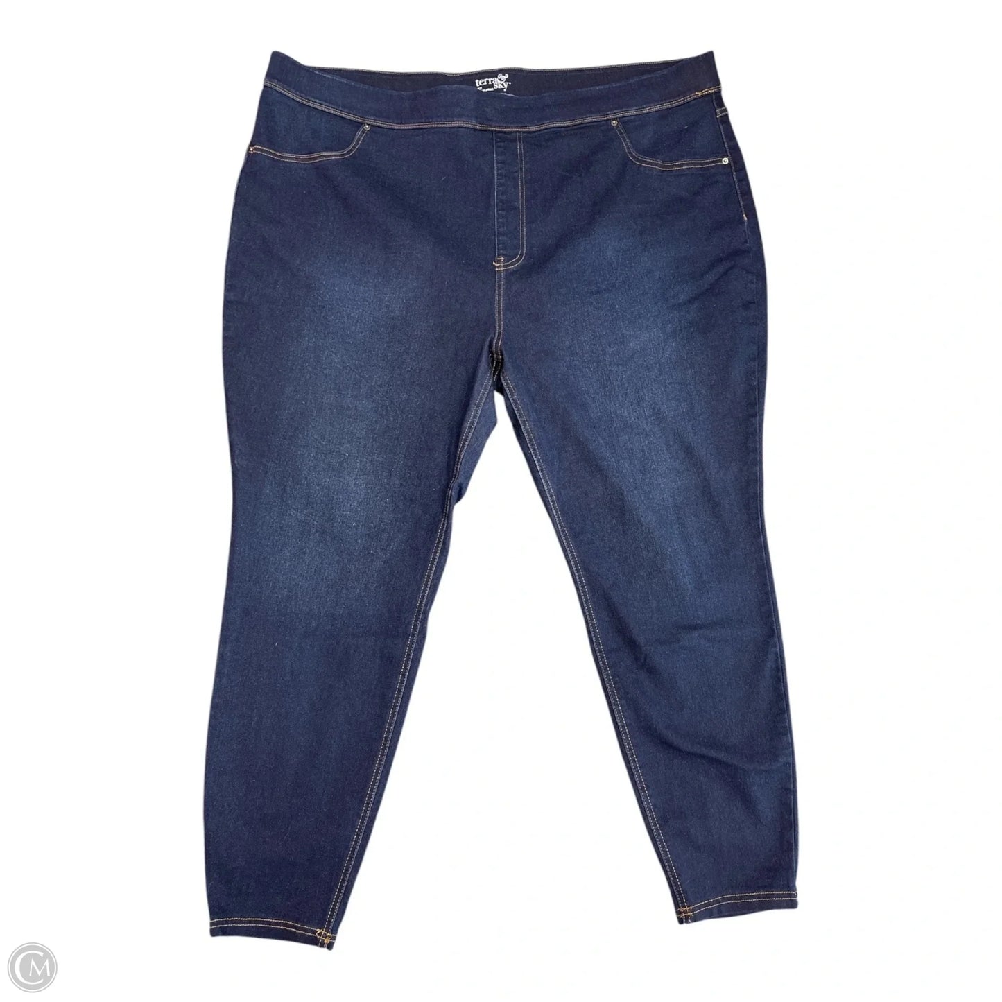 Jeans Jeggings By Terra & Sky In Blue Denim, Size: 3x