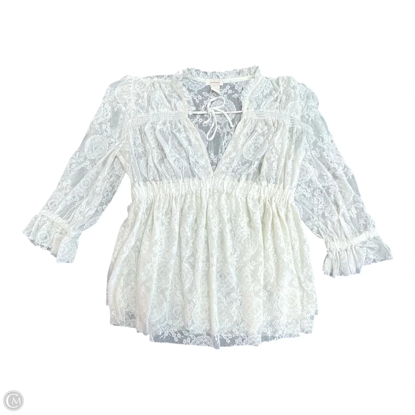 Blouse Long Sleeve By Sundance In Cream, Size: L