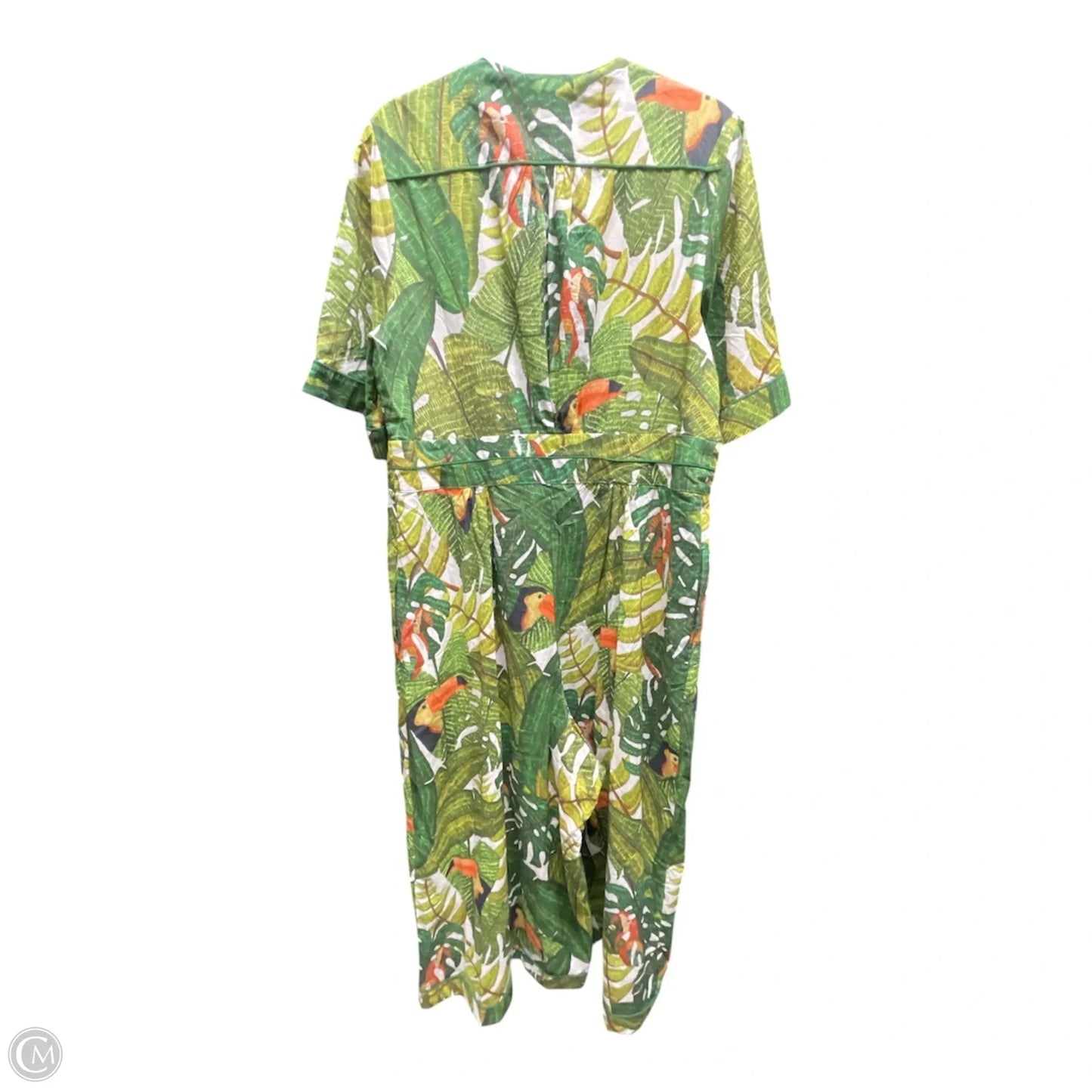 Jumpsuit Designer By Farm Rio In Tropical Print, Size: Xl