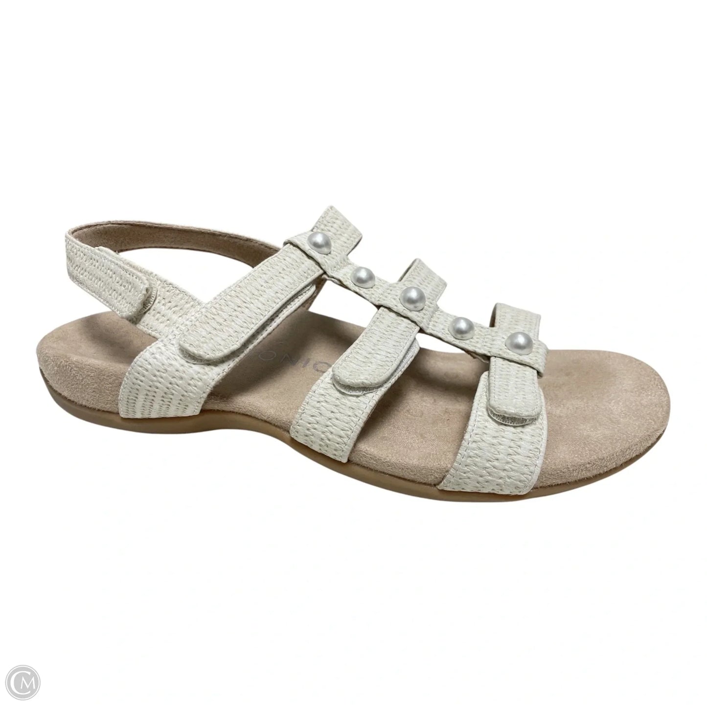 Sandals Flats By Vionic In Cream & Tan, Size: 9.5