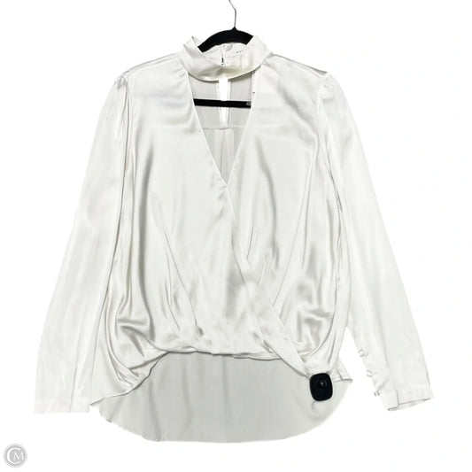 Blouse Long Sleeve By Alc In Ivory, Size: M