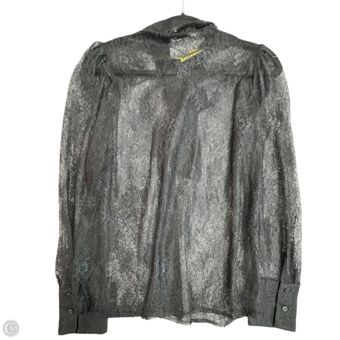 Blouse Long Sleeve By Mng In Black, Size: S